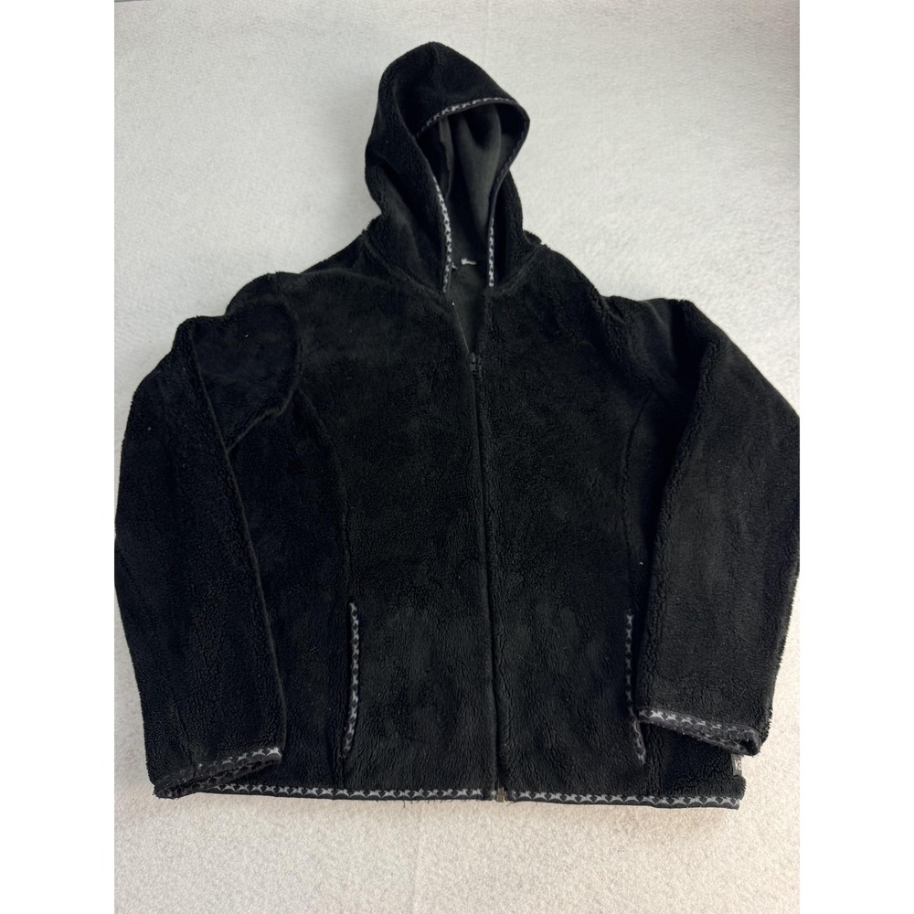 Kerrits Hoodie Womens Large Black Fleece Full‎ Zip Riding Equestrian Jacket